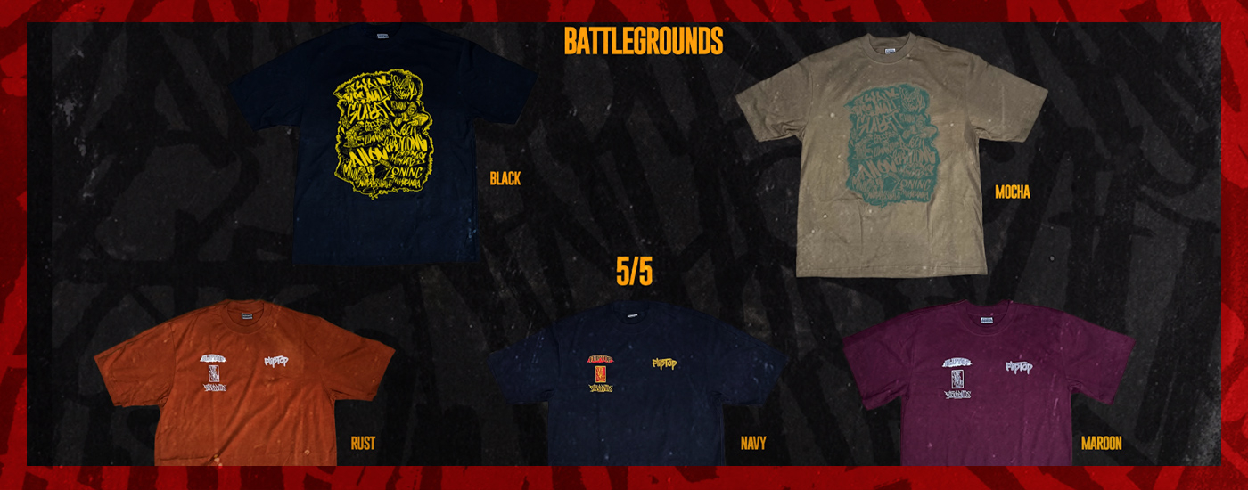 FlipTop Official Merch - Battlegrounds and 5/5 Series